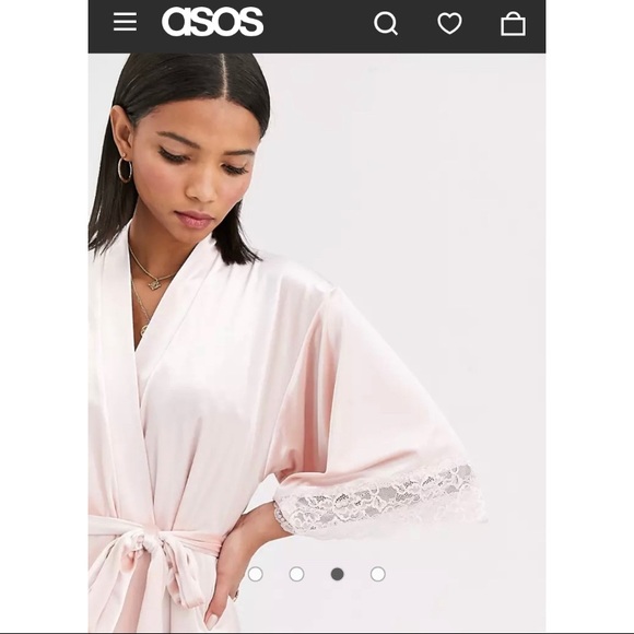 NWOT ASOS Robe Lace Detail - Picture 2 of 4